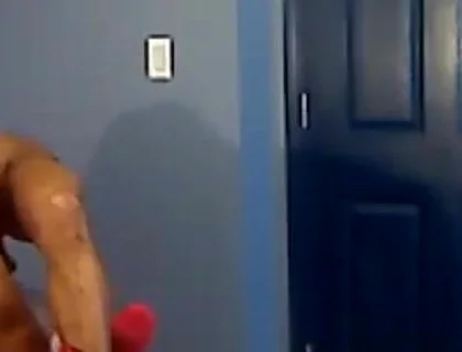 Kennie Jai Works Out in Front of Roommate...and Things Start to Heat up Real Quick!!