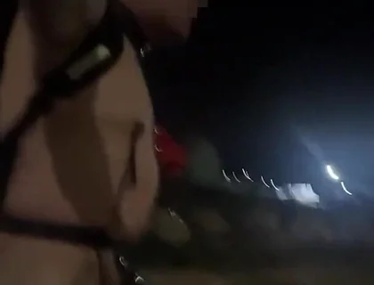 Risky Naked Walk Industrial Area