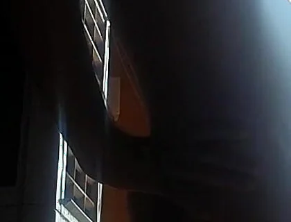 Outside Balcony Masturbated Huge Cock