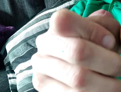 Huge Veiny Cock Is Jerked on the Couch Until He Cums, We Watch a Movie?