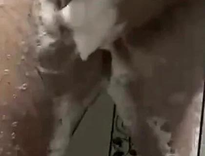 1-) Turkish Bathroom Shower and Big Ejaculation.foot:)