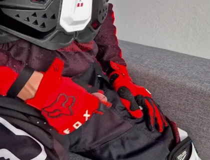 A Very Excited Biker Marked His New Fox Boots