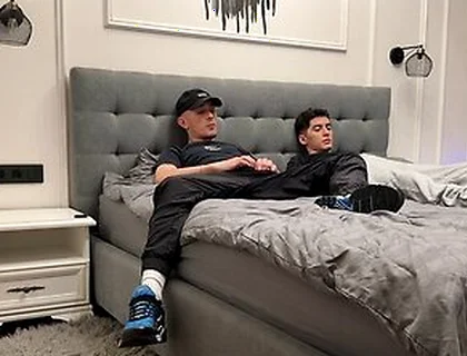 Two Friends Jerk Off Together