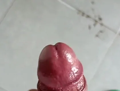 Indian Boy Peeing in Bathroom and Masturbation Pink Cock