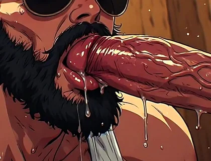 Bearded Hunks Sucking Cock Art