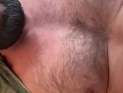 Military Muscle stepdaddy Jerks off