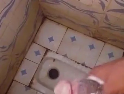 Masturbating Monster Cock in the Bathroom