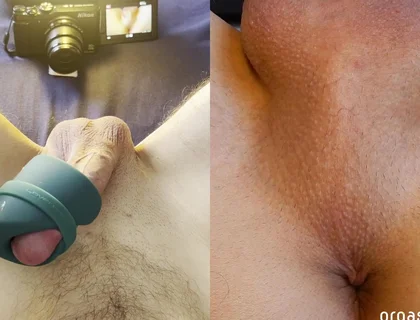 My Favorite Toy Gives Me an Intense Orgasm - Split View with Orgasmic Contractions
