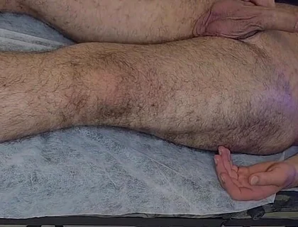 Oiled up and Open - Professional Masseur Gives Client the Full Service