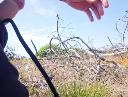 Masturbating My Big Cock on a Beach - Walking Excited