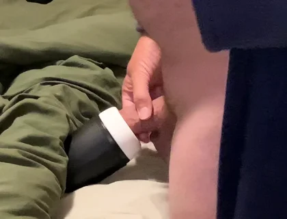Filling up My Mouth Toy with Future Cum Lube