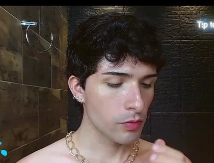 Glutton Eating While Having Sex and Masturbating Naked on Camera
