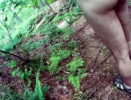 Uncut Cock Nude Walk in the Woods