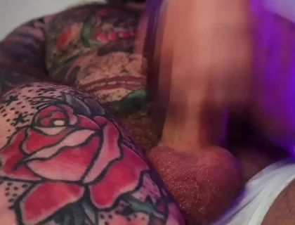 Tattooed Dom Sweaty Cumshot Alpha Video POV
