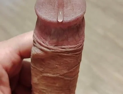 Messy Cumshot After a Week of Holding in