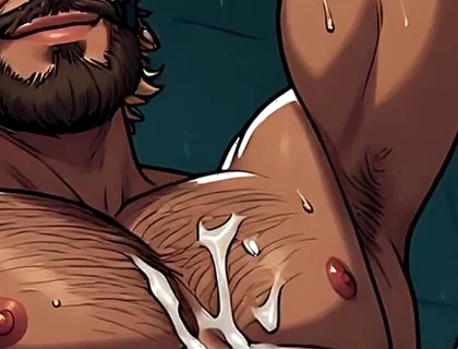 Handsome Hairy Men Erotic Art