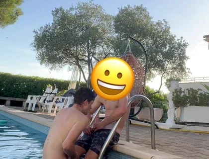 Pool Party and Fun on the Staircase
