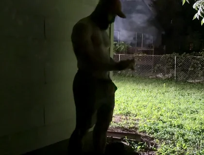 Backyard Cigar, Cum and Piss
