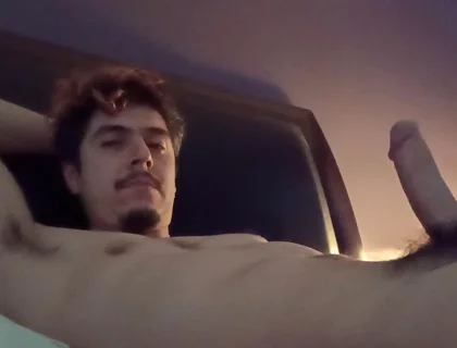 Handsome Man Big Throbbing Cock No Hands