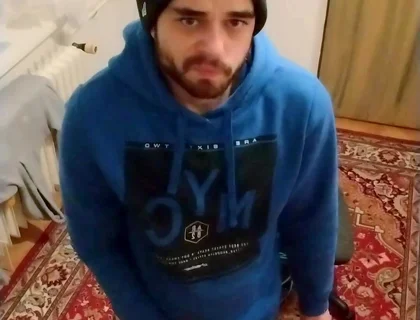 Cumshot in My Room in the Palm of My Hand in a Winter Hat
