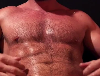 Huge Black Dildo Stretching Man Cunt