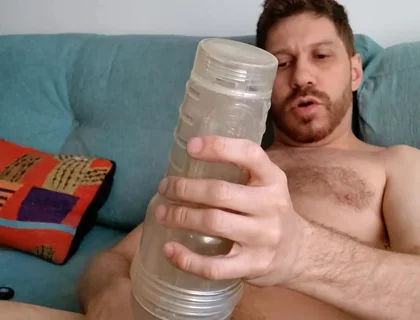 Jerking off with a Fleshlight