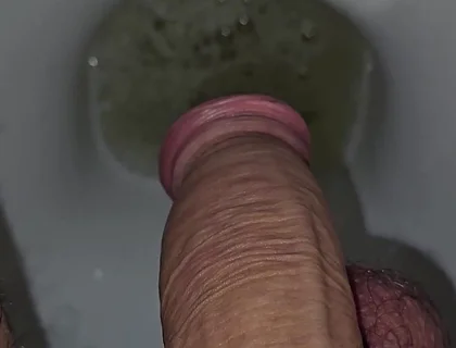 Me Pissing in the Toilet - Closeup Cock POV