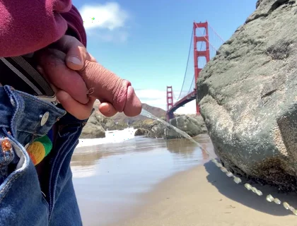 Pissing in Front of the Golden Gate Bridge
