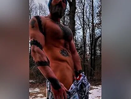 Thane Rivers Flexing And Stroking His Throbbing Cock!