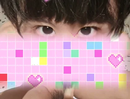 Cute Boys with Cute Expressions Masturbating Super Hard Pink Mosaics