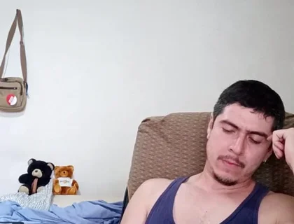 Handsome Guy Playing with Cock and Cum