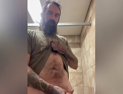 Jacking Off In Home Depot Bathroom: Stepdaddy Needed To Unload And Came All Over The Stall
