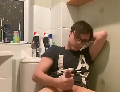60fps 19 Year Cute Nerd With Huge 8 Cock Cums All Over Himself