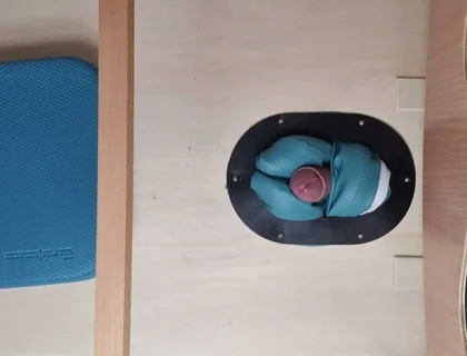 Fucking the Massage Table Below View