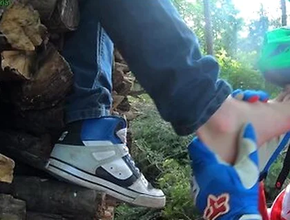 Take Off Dc Shoes Of Blond Teen 18+ Boy
