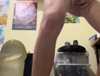 Fleshlight and Dildo Fucking for 12 Minutes Straight, Wet Horny Boy Long and Deep Fuck