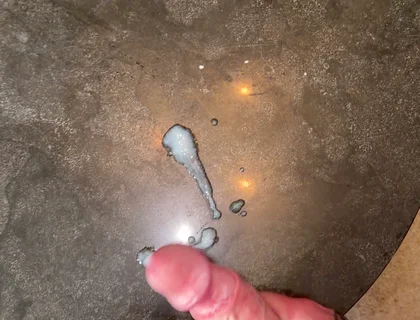 John North Bursts His Huge Load Over His Coffee Table