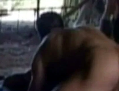 Muscle Boy Farmes Frucking Outdoor