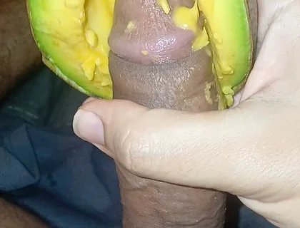 Picking an Avocado with Great Pleasure Until I Ejaculate.