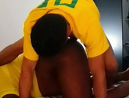 Gifted Short Friend Fucking My Ass Before the Game