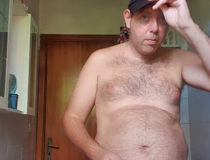 Nude in Bathroom with Hat