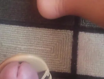 Jacking off with Heels and Nylons and Cumming on Heel