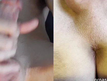 My Orgasm From Two Different Views - Cumshot and Anal Contractions