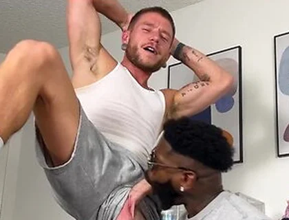 Sweaty Jock Colt Spence Destroys Toy With Huge Dick And Busts Giant Load