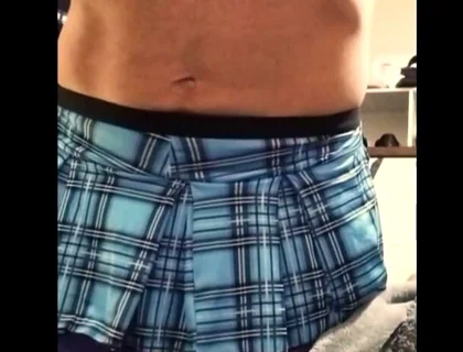 Cdmichelle Wearing Sexy Blue Skit Outfit