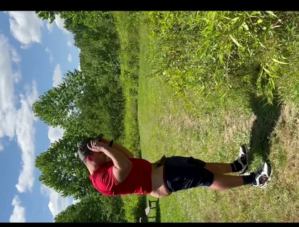 Half Strip and Piss at at the Park After a Long Workday