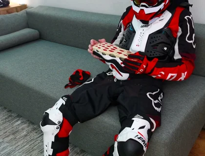 Enjoyed Fucking Nike Sneakers While Wearing a Motocross Suit