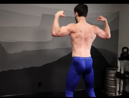 Post Workout Strip and Flex and Show off Then Get off!!