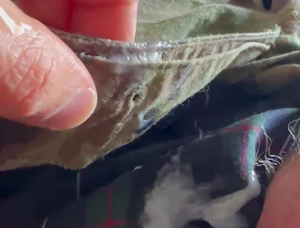 Army Soldier Jerks off in Some Plaid Boxer Shorts Under His Uniform with 2 Cum Shots!