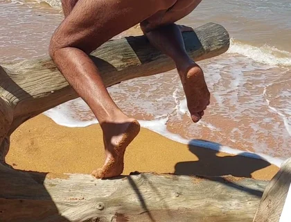 Ladysilva Crossdress on the Beach in Panties What a Hot Ass
